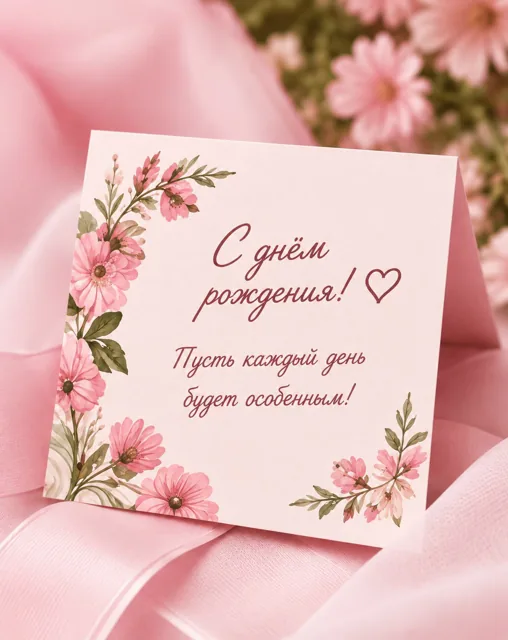Открытка с цветочным узором